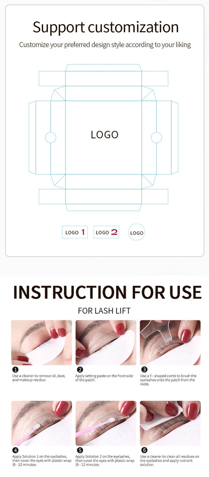 ICONSIGN Cysteamine Lift Kit 8-12 Min Plant Extract Vegan Ingredient Eensitive Skin Eyelash Brow lift Gift Beauty Makeup Sets