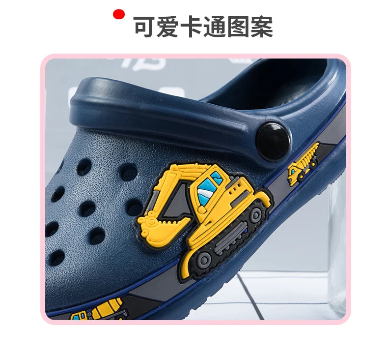 New Fashion Cartoon Sandals for Kids Summer Slippers Boys Girls Casual Garden Shoes Hollow-out Beach Shoes Clogs for Children