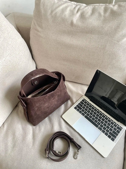 Suede Cowhide fashion ladeis shoulder cross brown bags luxury designer women coffe handbags angola red
