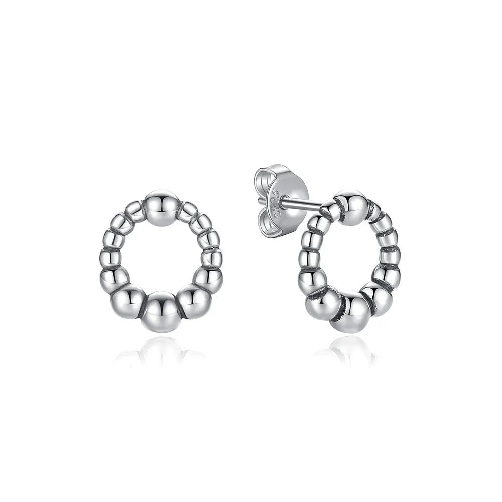 Original 925 Sterling Silver Earrings Infinity Love Heart Piercing Crystals Stud Earings For Women Birthday Gift Luxury Jewelry