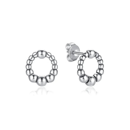 Original 925 Sterling Silver Earrings Infinity Love Heart Piercing Crystals Stud Earings For Women Birthday Gift Luxury Jewelry