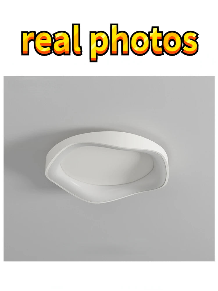 Modern LED Ceiling Lights Minimalist Black White Acrylic Lamp for Bedroom Study Living Room Hallway Entryway Lighting Fixtures