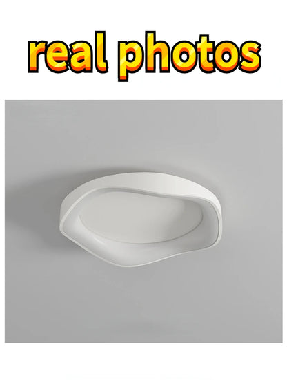 Modern LED Ceiling Lights Minimalist Black White Acrylic Lamp for Bedroom Study Living Room Hallway Entryway Lighting Fixtures