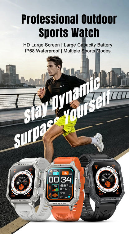 2026 newhigh-endoutdoorhikingadventuresmartwatch,1400mAh large battery,wirelesscommunication,voiceassistant,heartrate monitoring