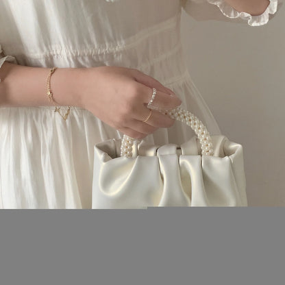 Fashion Pearl Handle Women Dinner Clutch Purse Handbags Luxury Design Ladies Square Shoulder Bags Female Small Messenger Bag