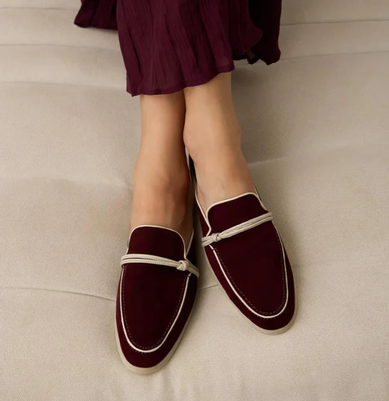 Designer Luxury Middle East Tassel Suede Leather Loafers for Women 2025 Slip On Slippers Flat Work Walking High Quality Shoes