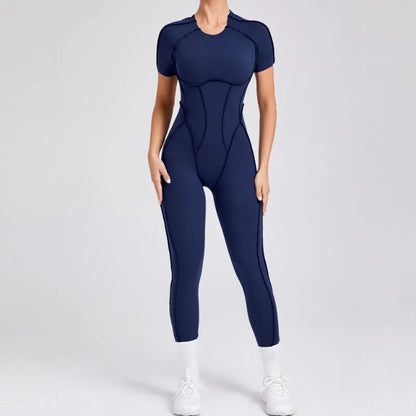 Yoga Sports Fitness Jumpsuits Sets Pants Women's Hip-lifting One-piece Open Back Long-sleeved Outdoors Workout Gym Yoga Bodysuit