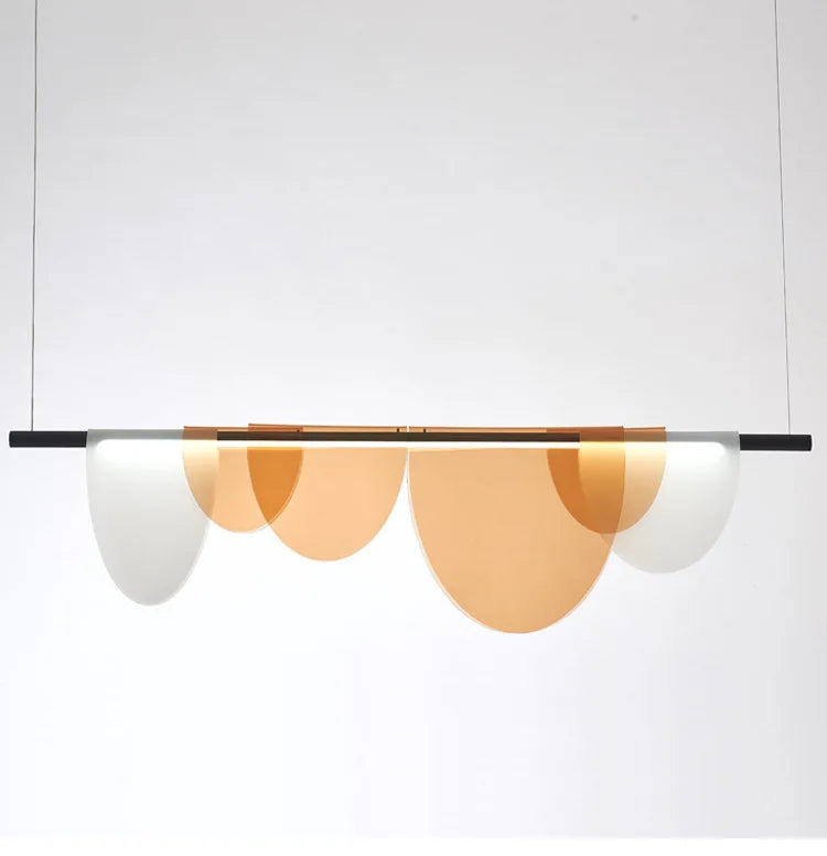 Nordic Blue Amber Acrylic Pendant Lights Living Room Makaron Hanging Lamp for Bedroom Dinning Room