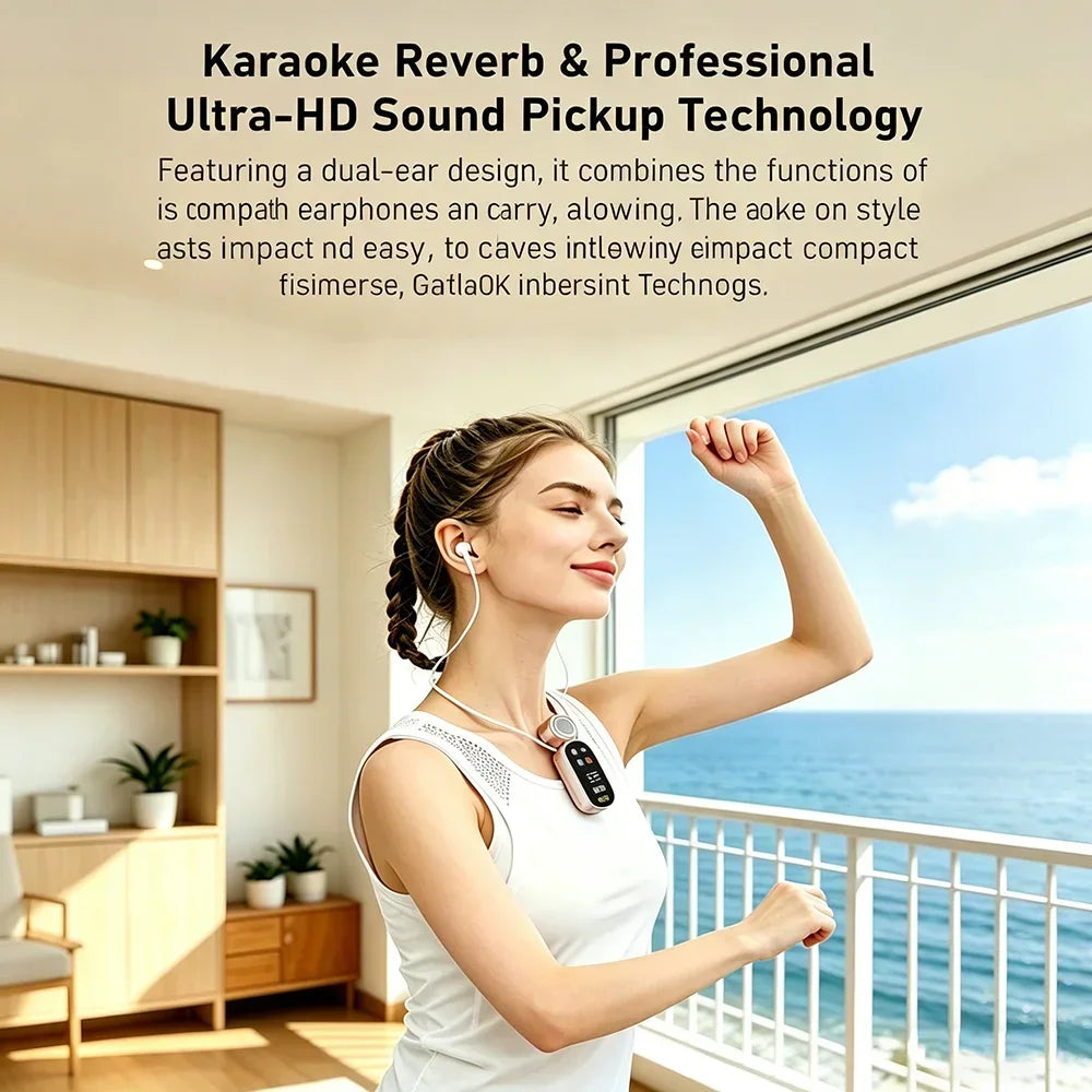 KEBIDUMEI 2-in-1 Wireless Earbuds & Portable Speaker Bluetooth 5.4 Headphones Digital Display Headsets Mini Speaker Earphones