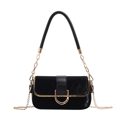 Sweet Pu Leather Women's Shoulder Bag Fashion Design Chain Ladies Underarm Bags Simple Square Female Handbags Crossbody Bag