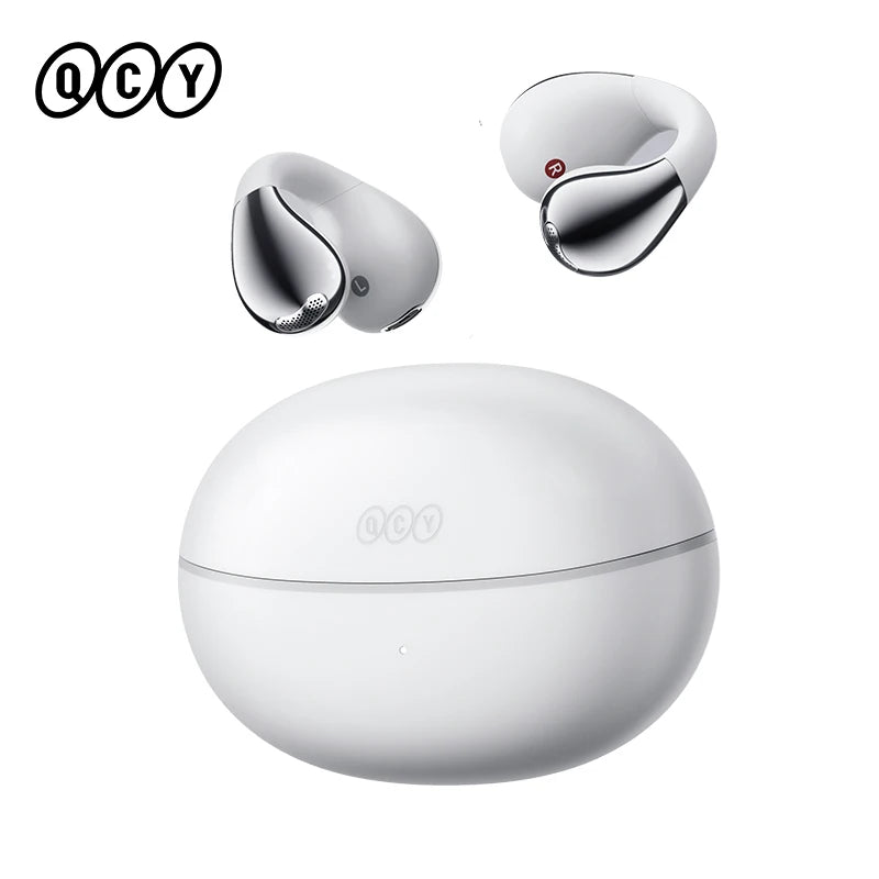 QCY Crossky C30S Open Ear Wireless Earphones Hi-Res with LDAC Ear Clip Earbuds Bluetooth 6.0 Clip On OWS Sports Headphones 40Hrs