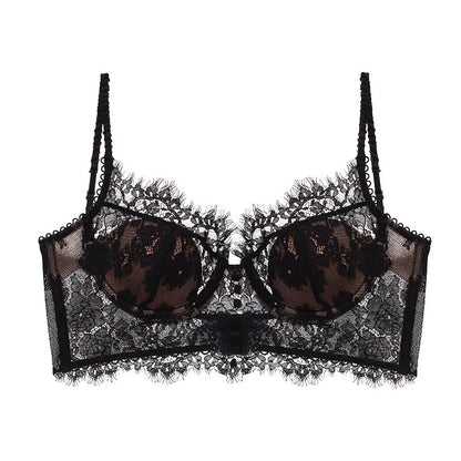 Sexy lace French new strappy bra, backless underwear, women's retro thin vest bra