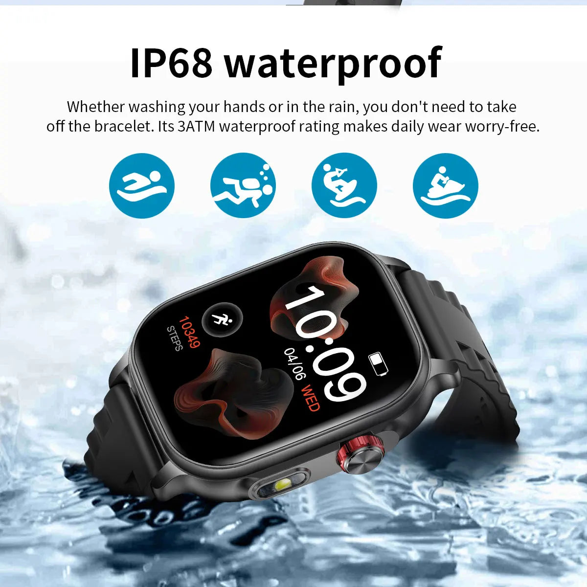 LIGE 2026 New Built-in 1400mAh Super Large Battery Women Men Smart Watch Outdoor 2.01" Screen IP68 Waterproof BT Call Smartwatch