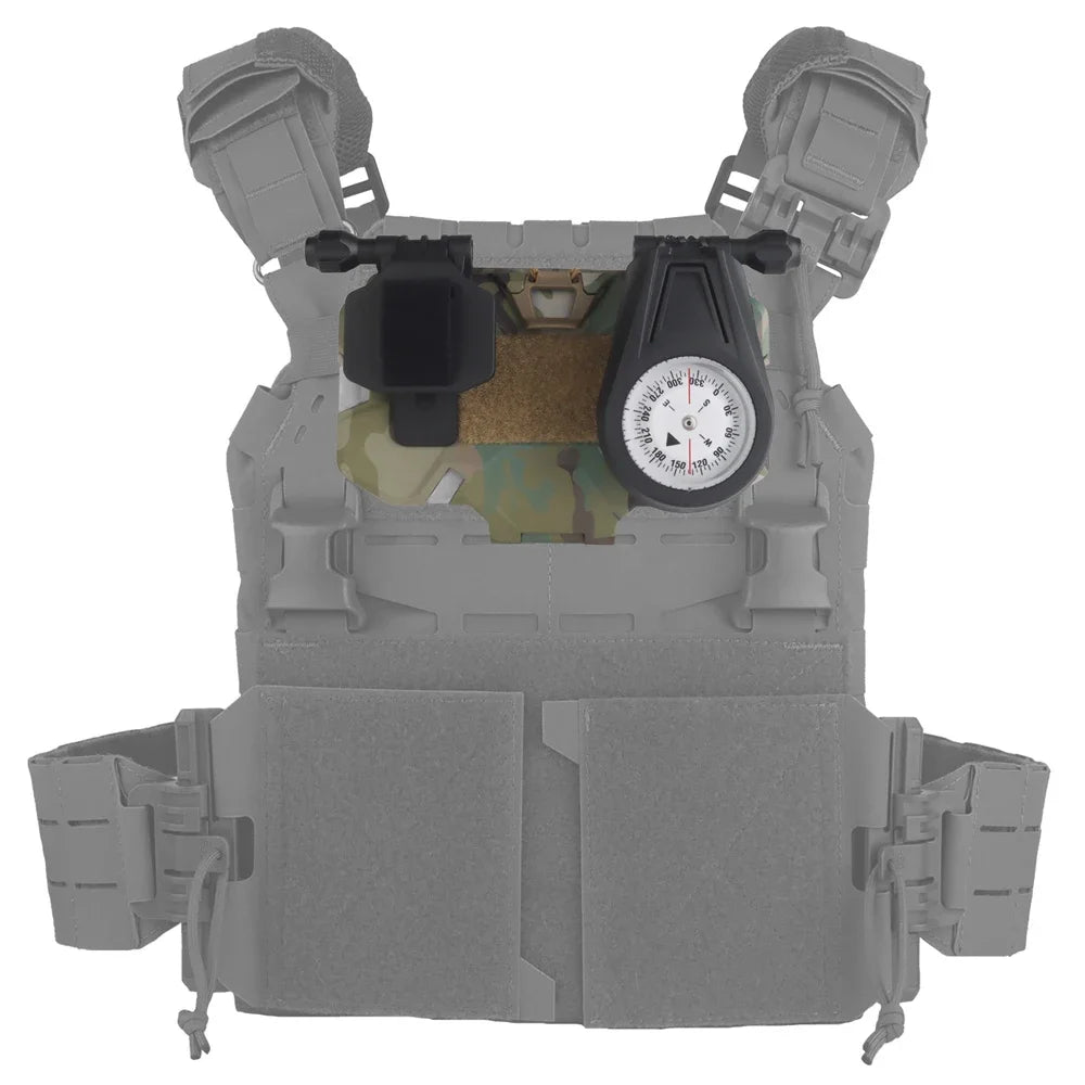 Tactical Militar Outdoor Survival Compass for MOLLE Mobile Phone Holder Navigation Board Foldable Admin Panel Hunting Vest Gear