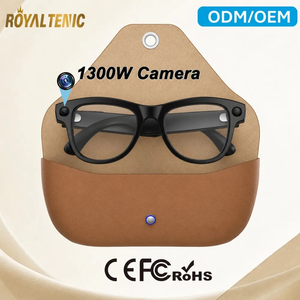 New AI Smart Glasses 13MP HD Camera 1200P Video  Multiple Languages Translation WiFi Sunglasses Bluetooth Call Music Men Women