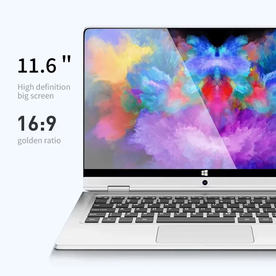 Portable 2 in 1 Touch Screen Notebook Intel i7-8500Y Windows 11 Tablet PC Computer 8GB RAM 1TB SSD 360° Flip 11.6" Study Laptop