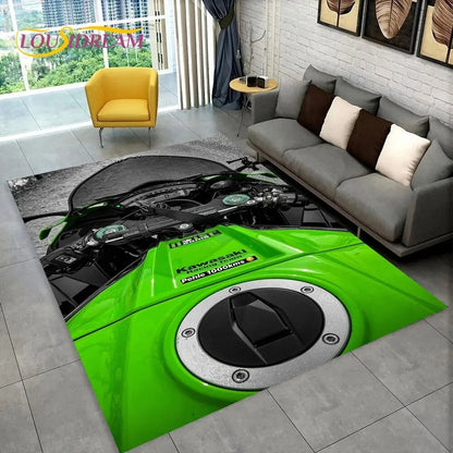 2026 New Kawasaki Printed Carpet Kawasaki Anti-slip Floor Rug for Hallway Carpet Living Room Bedroom Kitchen Foot Home Decors