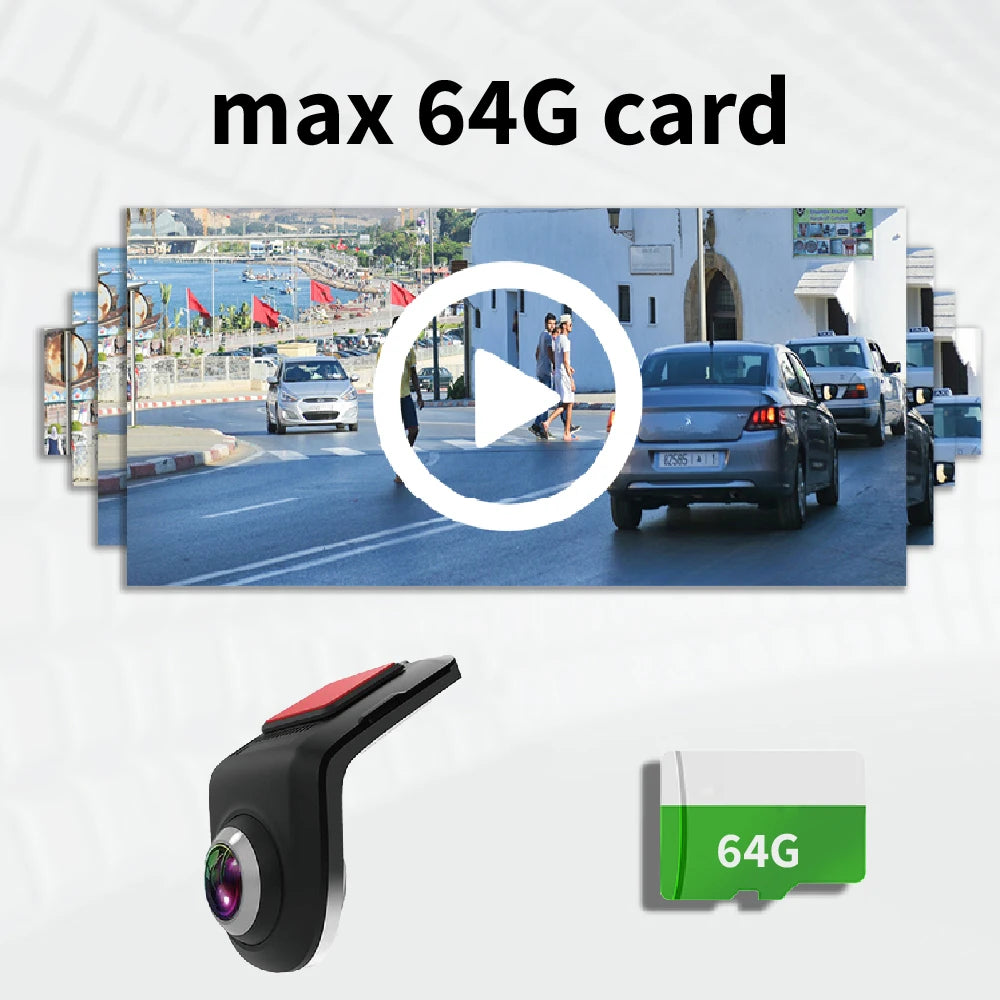 2Way HD Dash Mini Cam Car USB ADAS DVR Special for Android Multimedia Player AHD Camera Video Front Recorder Reverse Vision