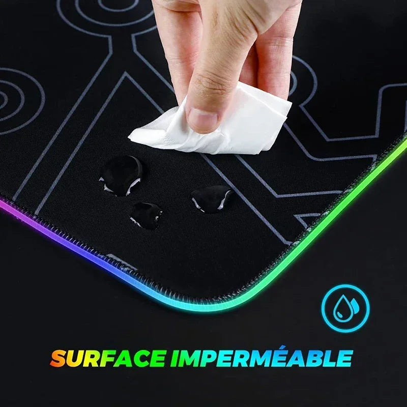 RGB Gaming Mousepad Space Mouse Mats LED Large Gamer Mousepads Keyboard Pads Luminous Desk Mat Final Fantasy Mouse Pad Backlit