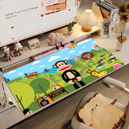 Fashion P-Paul F-Frank Mouse Pad Non-slip Rubber Computer Mat Gamer Balance Decoracion Deskmat Laptop Office Large