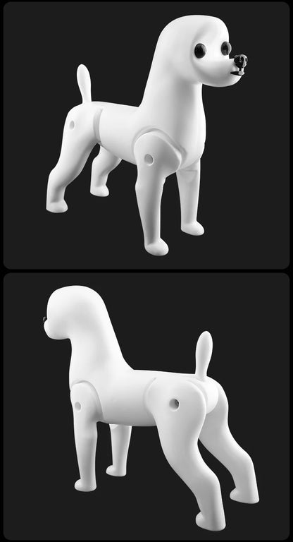 Fenice Pet Simulation Hair Grooming Fake Dog Model Practice Dog Standard Skeleton Model Dog Full Body Fake Hair