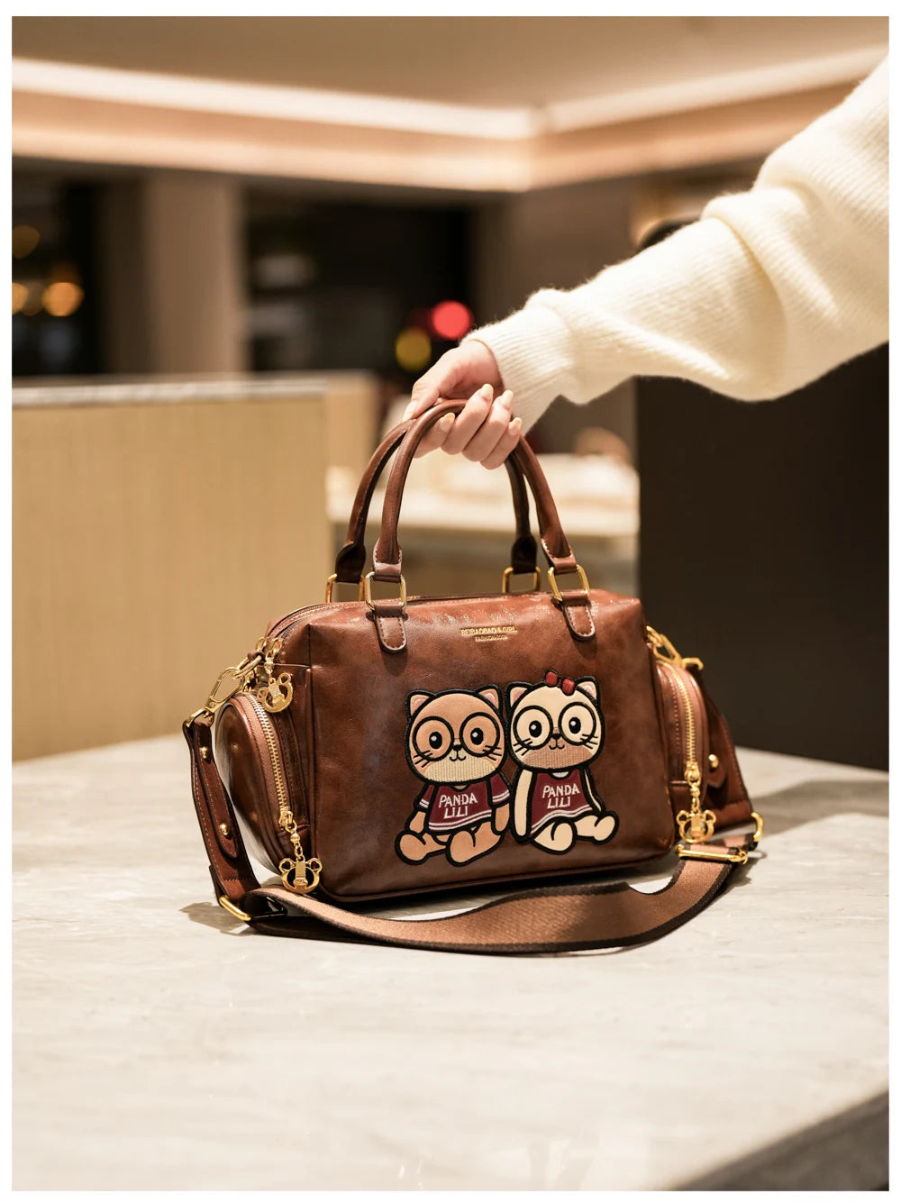 Fashion Luxury Brand Ladies Shoulder Bag Cartoon Bear Women's Crossbody Bag High Quality Tote Bag Waterproof Women's Hanbags