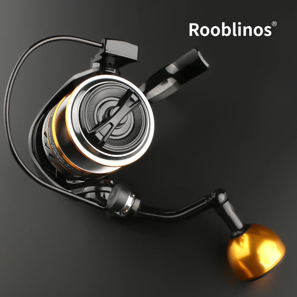 ROOBLINOS HM Spinning Reel 5.2:1 Gear Ratio 22lb Max Drag Metal Bearings Smooth Fishing Reel for Freshwater Saltwater