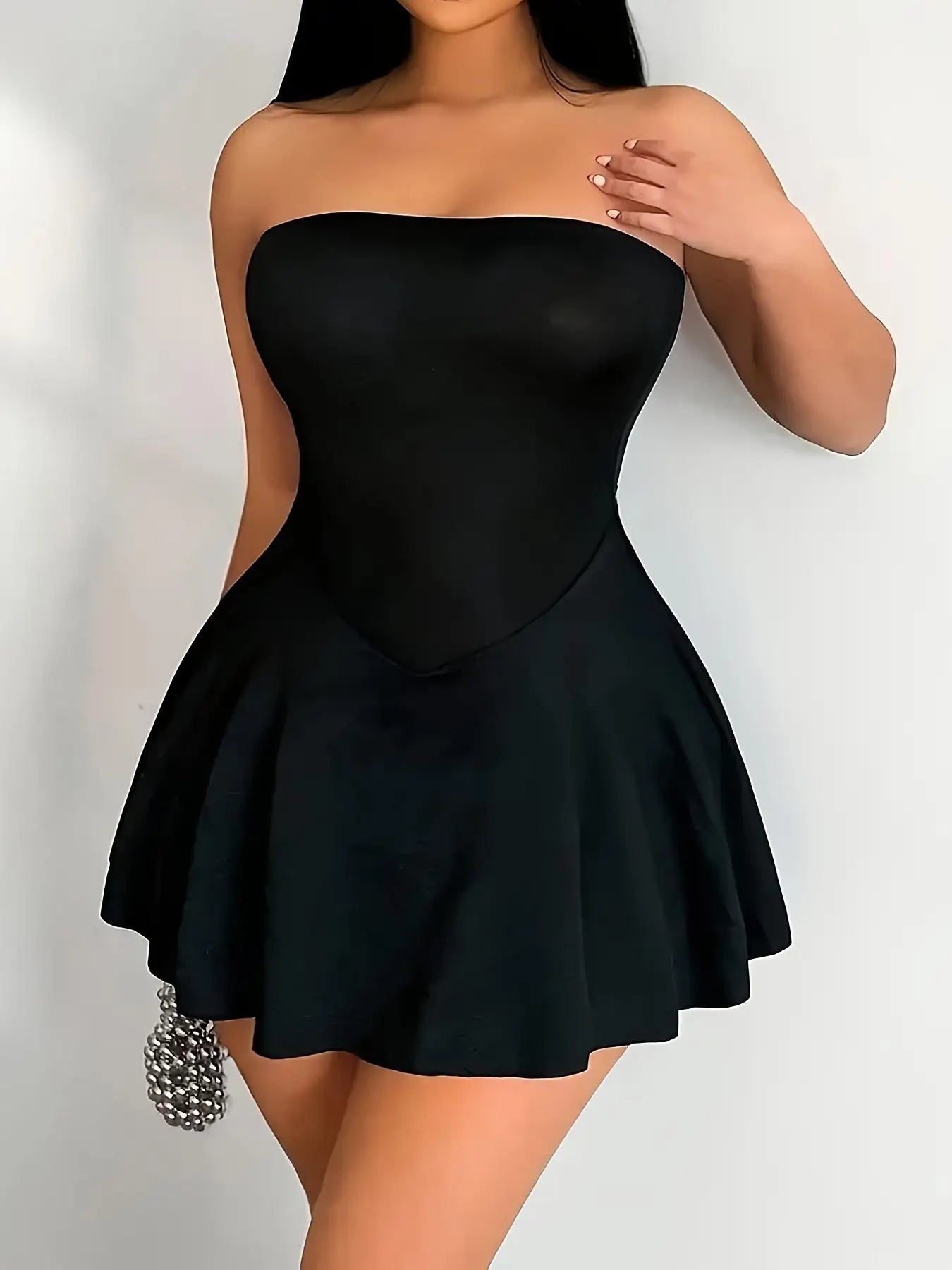 Strapless Bell Mini Skirt, High Waist Fitted Design, Perfect for Daily Wear, Night Out, Special Occasions, All Seasons