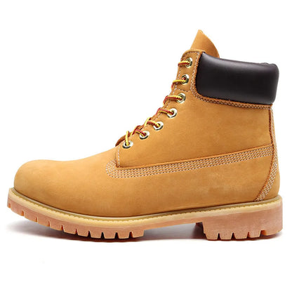 Handmade Genuine Leather Motorcycle Boots British Retro Men Women Outdoor Hiking Work Shoes Non-slip Desert Boots