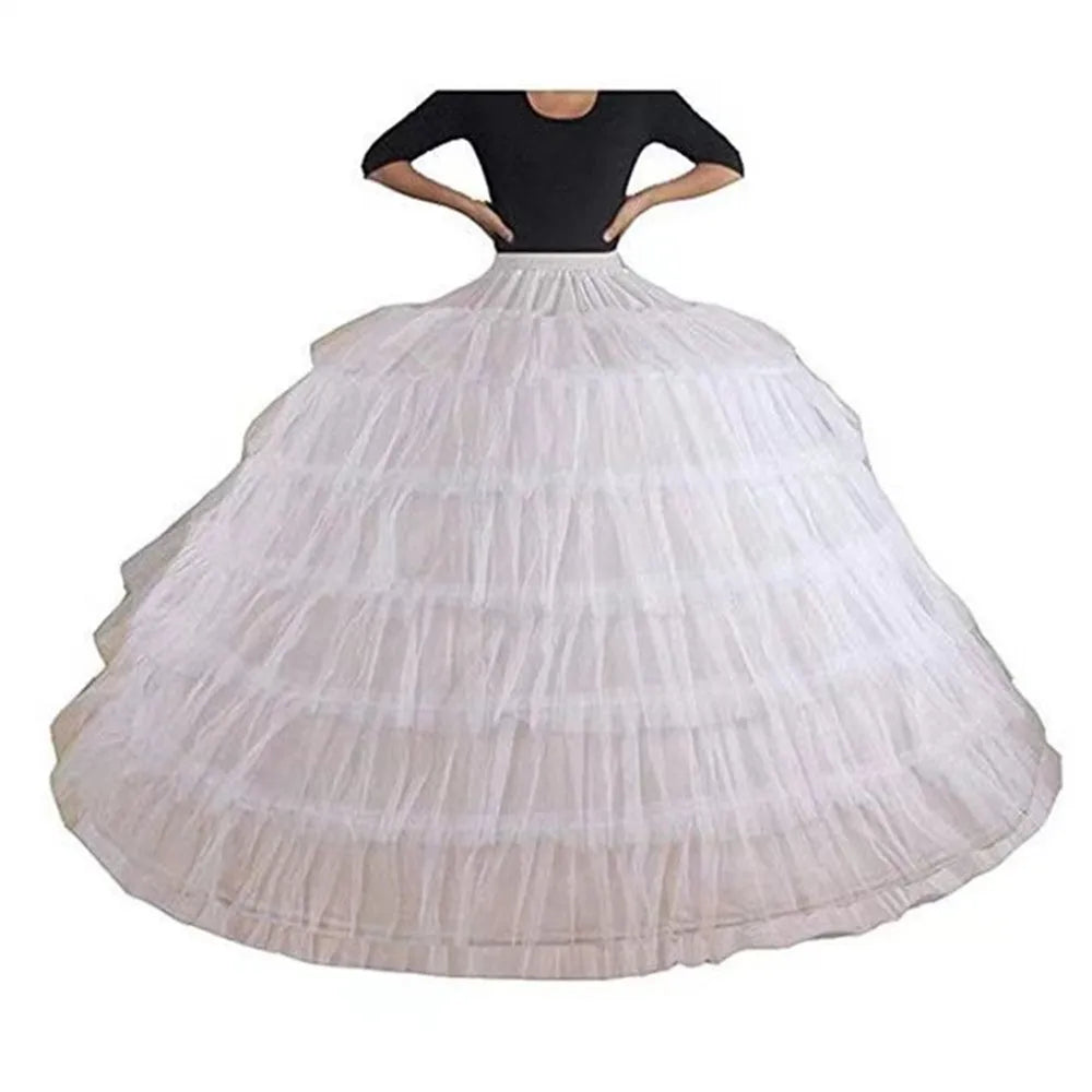 Full White Ball Gown Hoops Wedding Accessories Petticoat Underskirt Slips Quinceanera Gown for Wedding Dress