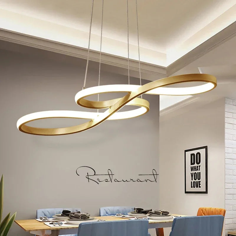 Room Decor LED Hanging Lights Modern Kitchen Island Pendant Lights Bar Table Dining Kitchen Led Remote Dimming Cord Pendant Lamp