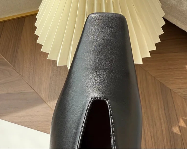 Sandals Luxury Brand Sexy Dress Shoes Elegant Chunky High Heeeled Pumps Sexy Pointed Toe Evening Shoes Women Shoes V Cut Shoes