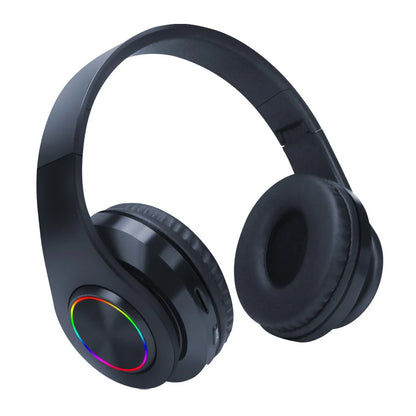 RGB Luminous Headset Bluetooth Headphones Noise Cancelling Wireless Earphones for Students Gamers Music Lovers