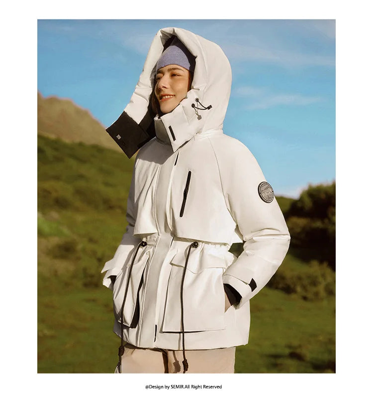 Semir Down Jacket Women Mid-Length Waterproof Oil-proof Stain-proof 2026 New Winter Clothing Coat Women