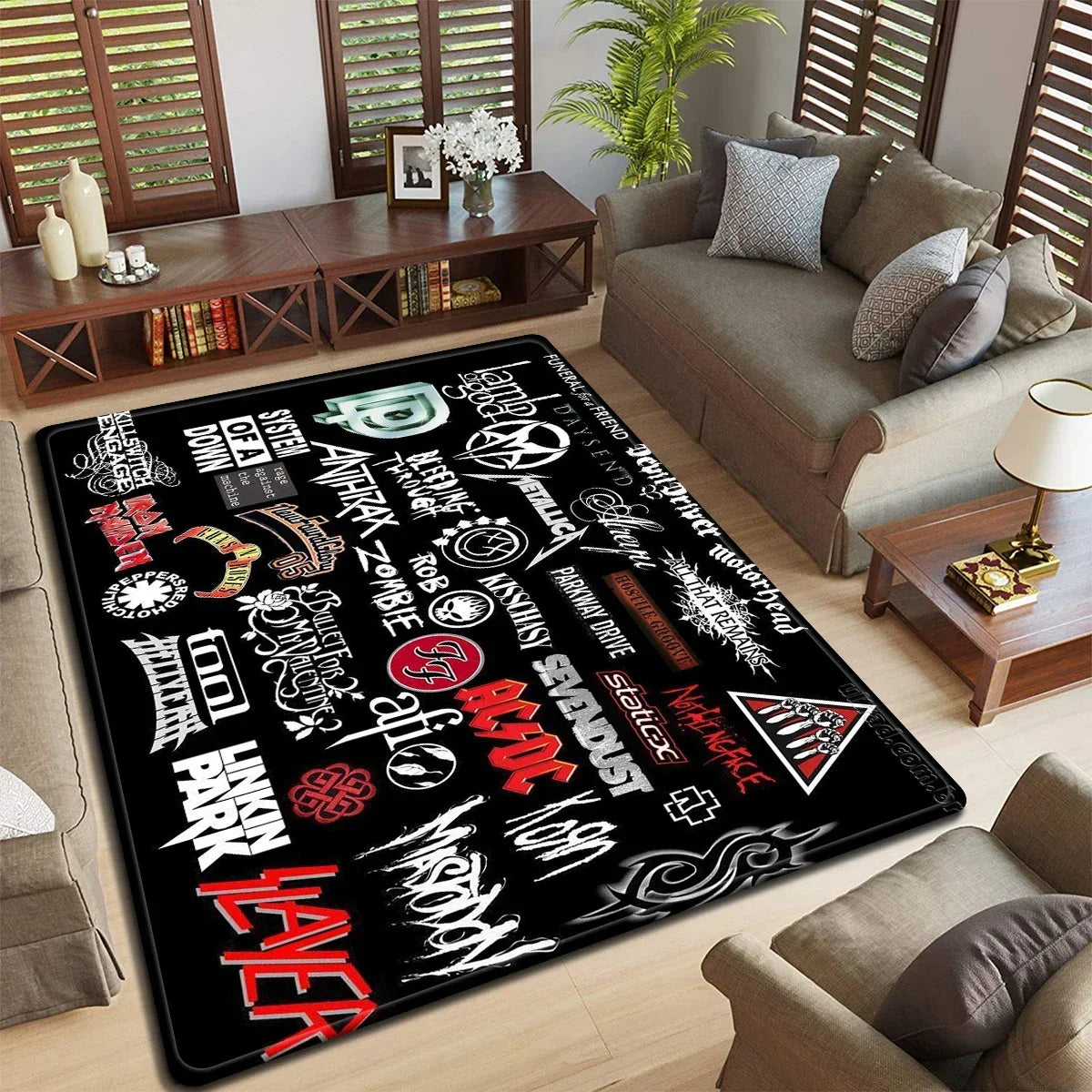 Band logo Music Rock and Roll logo Pattern Carpet Kitchen Mat Doormat Bedroom FloorDecoration LivingRoom Bathroom Anti-slip Rug