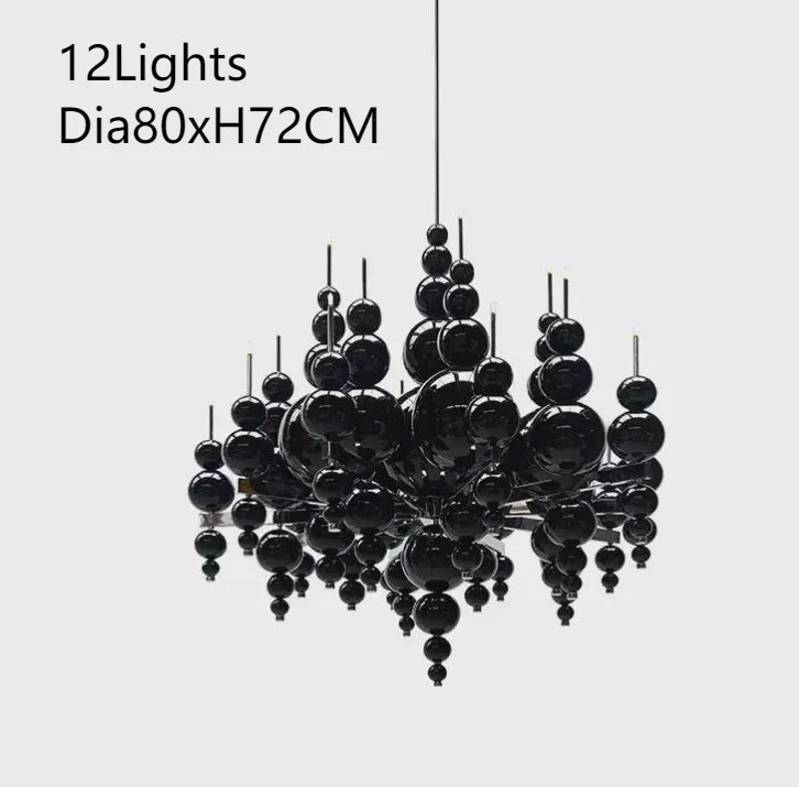 Modern Black Pendant Chandelier Lights For Dining Room Kitchen Living Room Bedroom Creative White Ceiling Chandelier