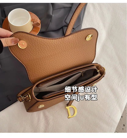 IMJK 24*20*6cm Hot Selling Light Luxury Underarm Saddle Bag, New Niche Design, Casual Shoulder Crossbody Bag Bags