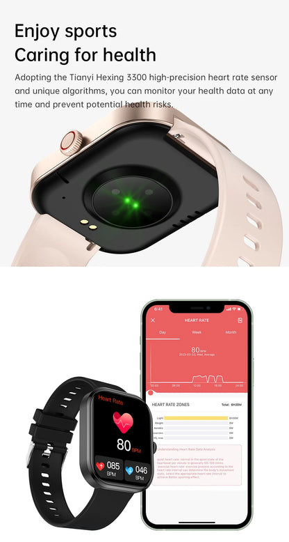 2026 New Smart Watches Women Full Touch Screen Bluetooth Call Waterproof Sport Fitness Tracker Lady Watches Smartwatch For Men