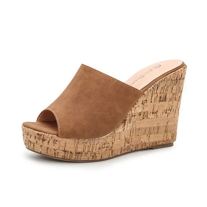 11CM Super High Heels Platform Sandals Women Wedges Open Toe Shoes Ladies Summer Slip On Slippers Beach Slides Femmes Sandalias