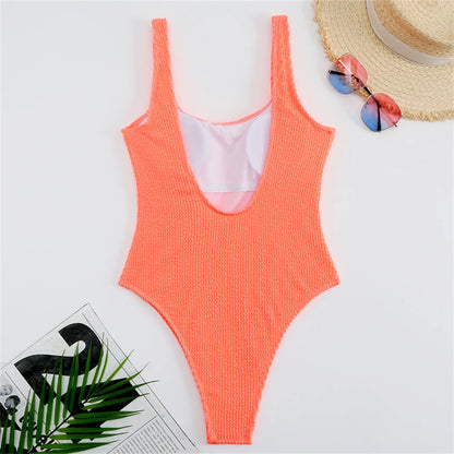 2026 Sexy Women One Piece Swimsuit Swimwear Female Solid Push Up Thong Bather Bathing Suit Monokini Brazilian Swimming Suits