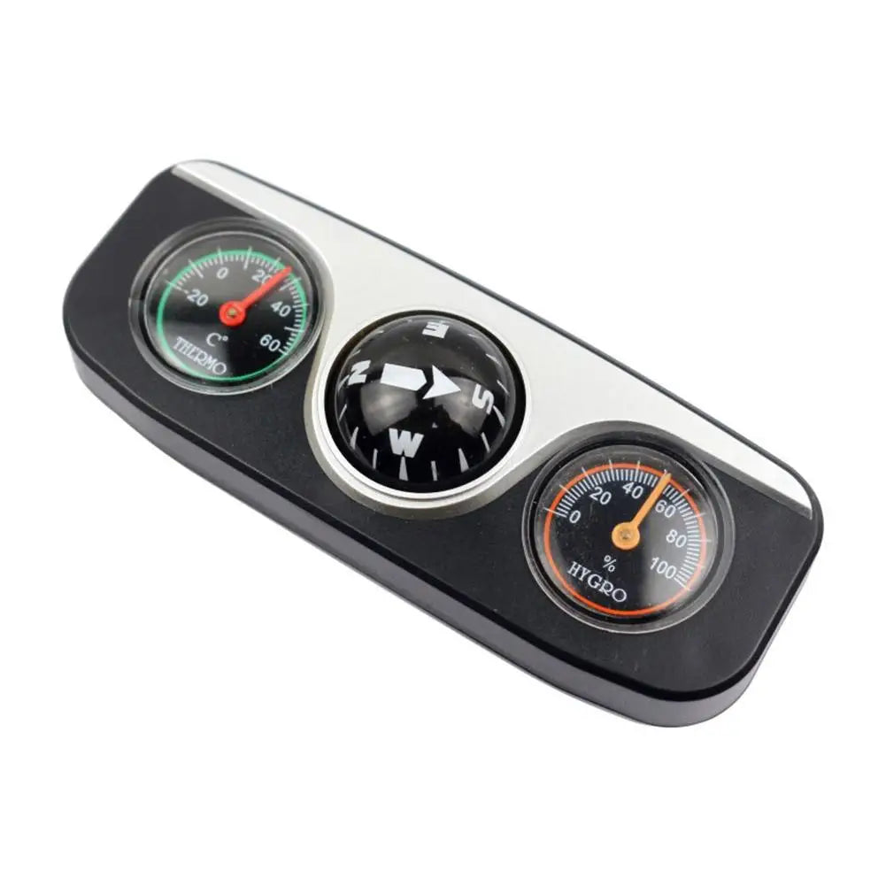 3 In 1 Car Compass Thermometer Hygrometer Dash Mount Navigation Ball Direction Pointer For Vehicle Auto Boat Accessories