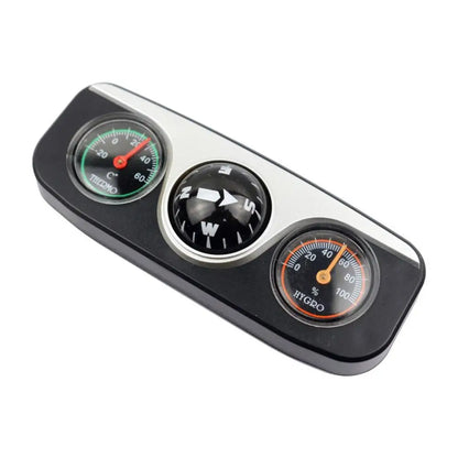 3 In 1 Car Compass Thermometer Hygrometer Dash Mount Navigation Ball Direction Pointer For Vehicle Auto Boat Accessories