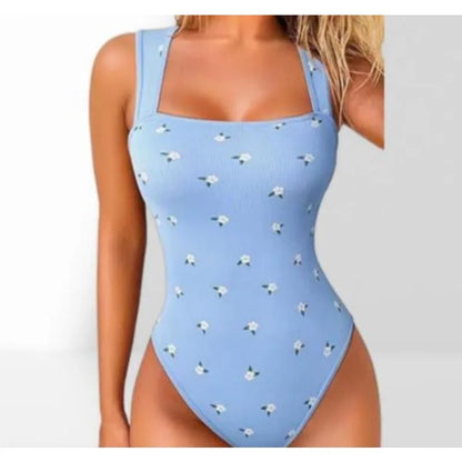 Women Sleeveless Knit Bodysuit Summer Sexy Bodycon Off Shoulder Jumpsuits Casual Bodice Stretchy Street Style Short Jumpsuits