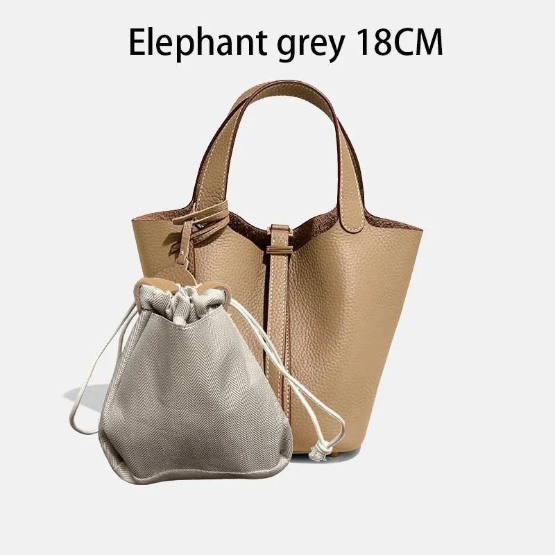 Women Bags Handbags Bucket Bag 18/22 Big Small Fashion Tote Bag Genuine Leather Luxury Quality Designers Lady Hand Bags