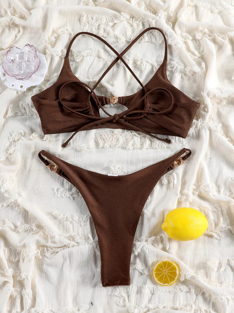 Rinabe Black Bikinis For Women Push Up Sexy Swimsuits Hollow Out Swimwear 2026 Bathing Suits Solid Bikini Set Summer Beachwear