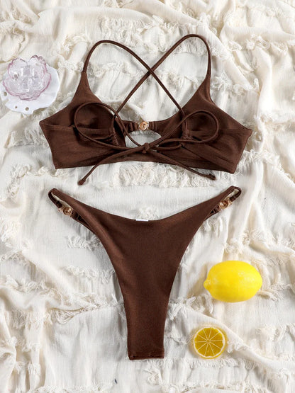 Rinabe Black Bikinis For Women Push Up Sexy Swimsuits Hollow Out Swimwear 2026 Bathing Suits Solid Bikini Set Summer Beachwear