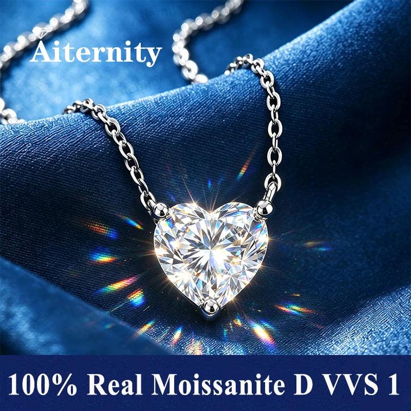 Marquise Cut Moissanite Necklace S925 Sterling Silver D Color VVS1 Clarity Excellent Cut Wedding Fine Jewelry