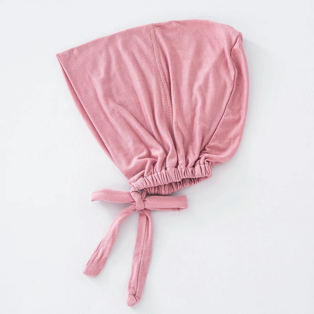 82 Colors Tie-Back Undercaps Fashion Women's Inner Hijab Muslim Cap Bonnet Plain Islamic Cotton Spandex Jersey DEW Underscarf