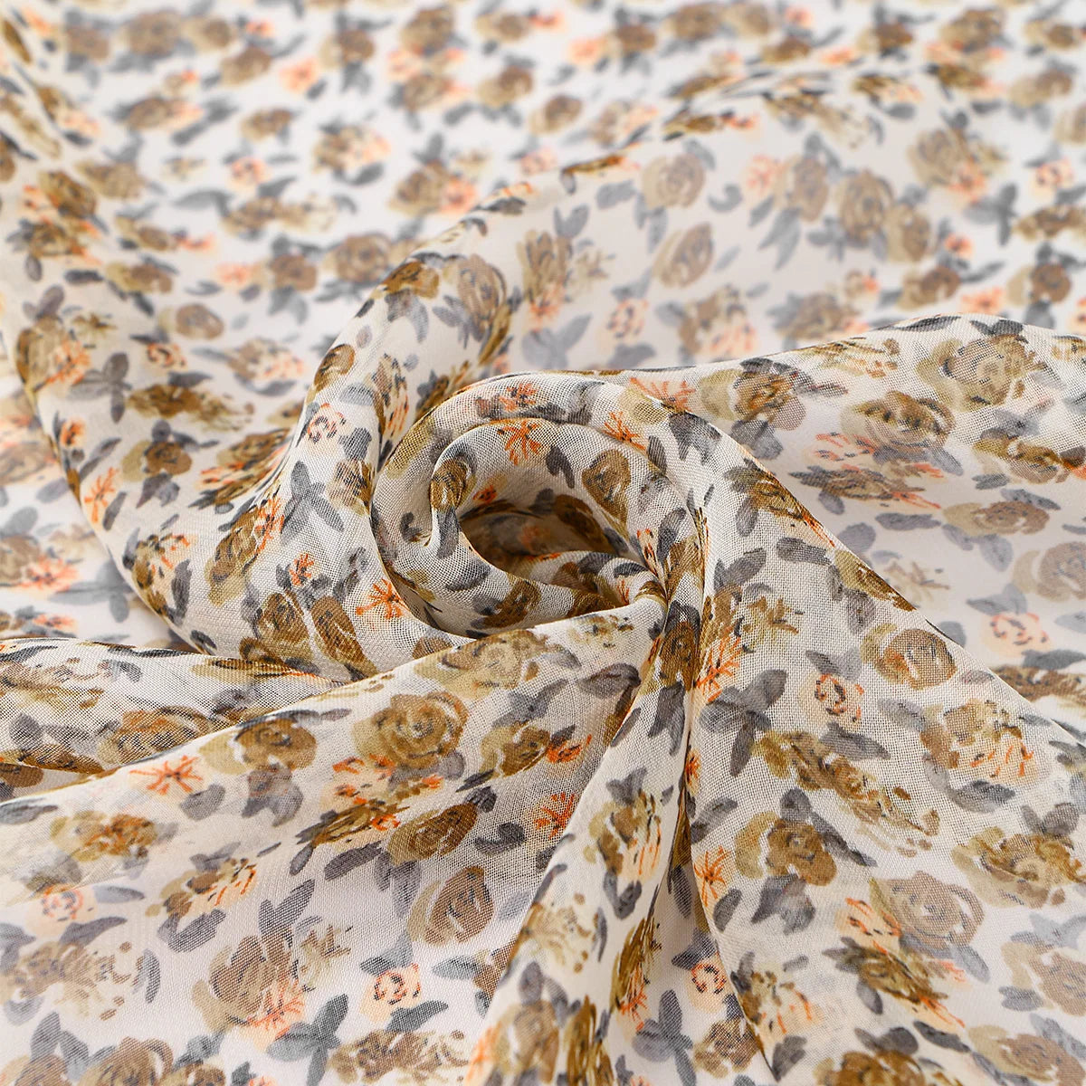 New Fashion Women Georgette Hijab Scarf Floral Printed Long Shawl Spring Summer Thin Beach Sunscreen Shawl Bandana 160*50cm