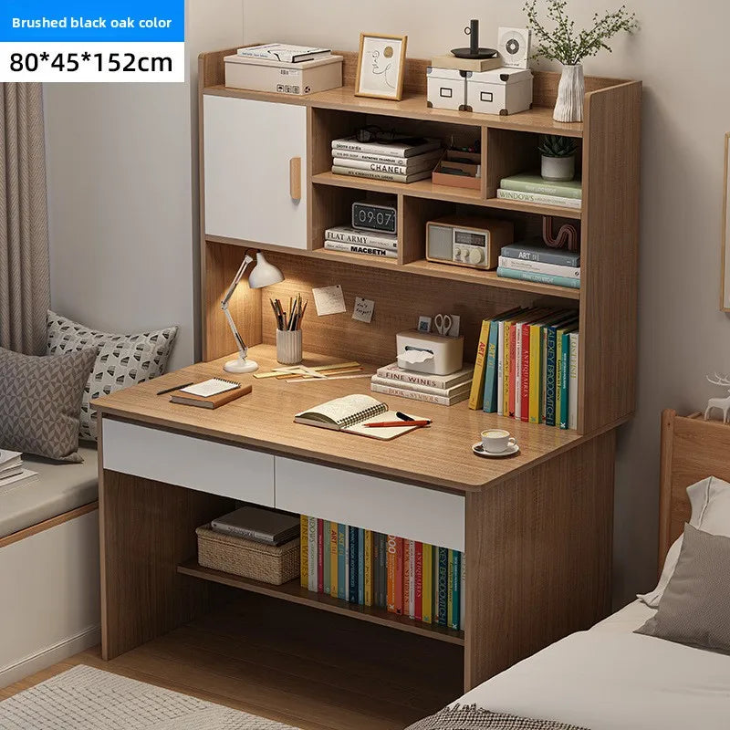 Aesthetic Desk Home Modern Simple Bookshelf Integrated Student Bedroom Learning To Write With Drawing Desk Office Computer Desk